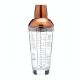 BarCraft Copper Finish Glass Cocktail Shaker - 650ml