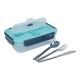 Built Retro Sectioned Lunch Box with Stainless Steel Cutlery