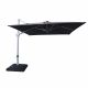 Caribbean Square Cantilever Parasol with Lights - Dark Grey