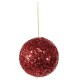 12cm Red Glitter Bauble
