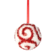 Candyland Bauble 10cm Red & White