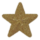 Glitter Star Hanging Decoration - Gold 19cm
