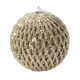 12cm Bauble Glitter Sequin Champagne Gold