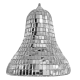 Mirror Bell Hanging Decoration 12cm
