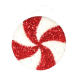 Candyland Wheel Hanging Decoration 15.5cm Red & White