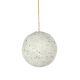 10cm White Glitter Bauble