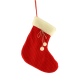 22cm Hanging Stocking Christmas Tree Decoration - Red/White