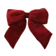 48cm Velvet Bow - Burgundy