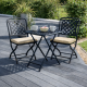 Classic Square Folding Bistro Set - Bronze