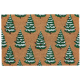 Coir Door Mat Christmas Trees 45x75
