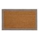 Coir Door Mat Border Taupe 45x75