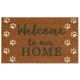 Coir Door Mat Welcome Paws 45x75