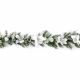 1.8m White Silver Poinsettia Garland Pre-Lit with 60 Lights