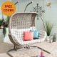 Heritage Double Hanging Egg Chair - Beech (with Free Cover)