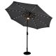 3.0m Elite Round Parasol with Lights - Dark Grey