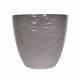 Windermere Glazed Plastic Planter Grey 38cm