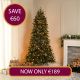 6ft Prelit Firefly Christmas Tree - with 400 Traditional Warm White Lights