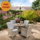 Heritage Tuscan 4 Seat Round Dining Set - Beech (with Free Cover)