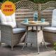 Heritage Tuscan Bistro Set - Beech (with Free Cover)