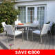 Como 6 Seat Round Dining Set