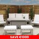 Como 3 Seat Lounge Dining Set with Adjustable Table