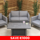 Milano 2 Seat Sofa Dining Set with Adjustable Table