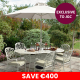 Amalfi XL Comfort 6 Seat Oval Dining Set - Maize