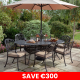 Amalfi 6 Seat Oval Dining Set - Bronze