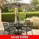 Avebury 4 Seat Round Dining Set - Antique Moss