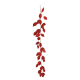 Garland Velvet Leaves - Red & Gold Trim - L182cm