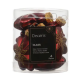 Glass Shiny Star with Gold Flower Decoration 6cm x 6 Oxblood