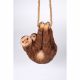Hanging Sloth & Baby 20x13x28cm