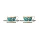 Kasbah Demi Cup & Saucer Set of 2 in Gift Box - Mint