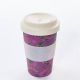 Eco Chic Bamboo Reusable Coffee Cup - Purple Dragonfly
