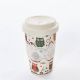Eco Chic Bamboo Reusable Coffee Cup - Owls