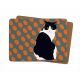 LG Table Mat Black & White Cat