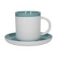 La Cafetiere Barcelona 300ml Coffee Cup &Saucer Retro Blue