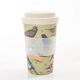 Eco Chic Bamboo Reusable Coffee Cup - Green Birds