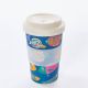 Eco Chic Bamboo Reusable Coffee Cup - Blue Tropical Fish