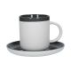 La Cafetiere Barcelona 300ml Coffee Cup & Saucer Cool Grey