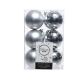 Plain Baubles 6cm x 12 Silver