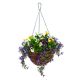 Artificial Pansy & Belleflower Hanging Basket 30cm (12
