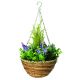 Artificial Lavender Hanging Basket 25cm (10
