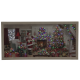 30x60cm Framed Fibre Optic Wall Art Santa - Battery Operated
