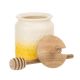 Kitchen Pantry Honey Pot with Drizzler - Yellow