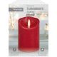 Battery Operated FlickaBright Textured Candle 13x9cm - Red