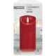 Battery Operated FlickaBright Textured Candle 18x9cm - Red