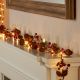 1.6m Red Berry & Pine Cone Garland with 35 Warm White LED Lights - Battery Operated