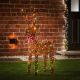 1.1m Outdoor Standing Reindeer with 120 Warm White LED Lights - Battery Operated