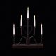 32cm Black Metal Modern Heart Design Candle Bridge with 5 LED Lights - Battery Operated